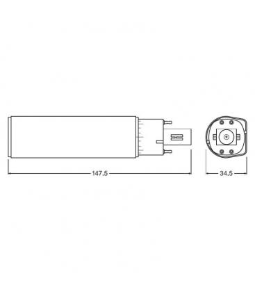 LED Lamp Dulux D-E HF 18 7W 840 G24q2 - G24 LED Lamp 11567-25054