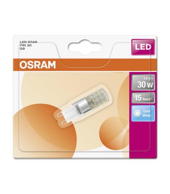 Lampe LED Star PIN 30 2.6W 840 - Lampes LED G9 – Photo