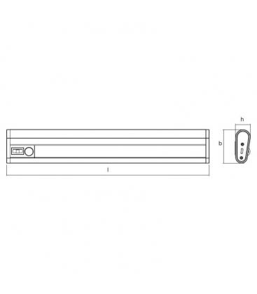 LED lineare d'argento Mobile USB 1,5W 840 - Illuminazione elegante da superficie. 11631-25376