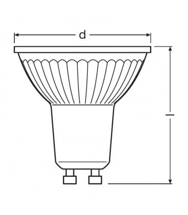 Parathom Par16 50 LED Lamp - 4.3W, 827 WW, 120° Beam 11636-25399