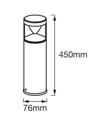 Endura Style Min Cylinder Outdoor Garden Luminaire IP44 45cm 11686-25689
