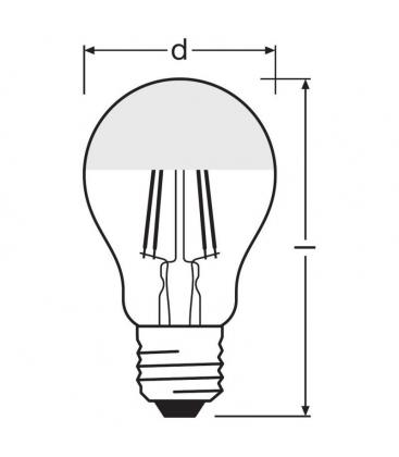 LED Lámpara Decorativa Espejo Clásico Plata 7W E27 11687-25693
