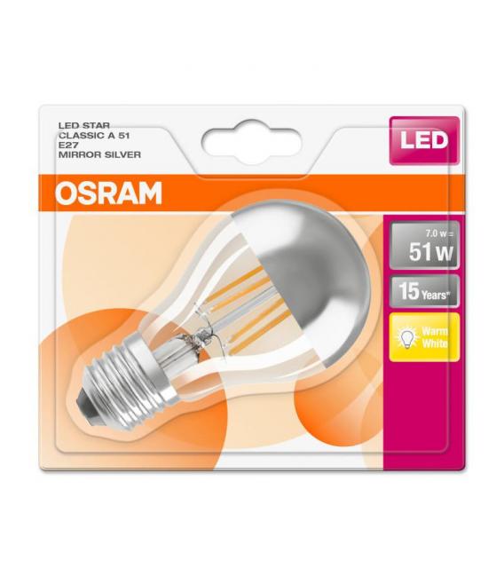 LED Dekorative Lampe Classic Mirror Silber 7W E27 – foto