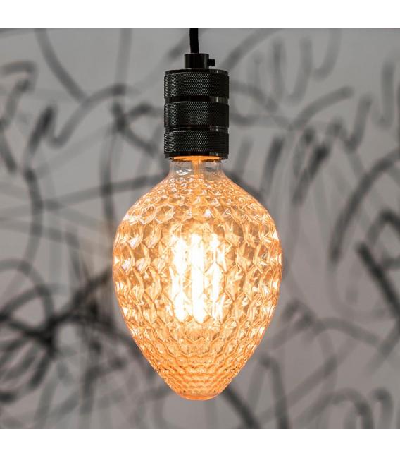 Portalampada decorativo Alu Grid E27 nero – Foto