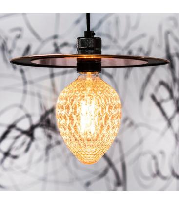 Douille décorative Alu Grid E27 noire 11700-25742