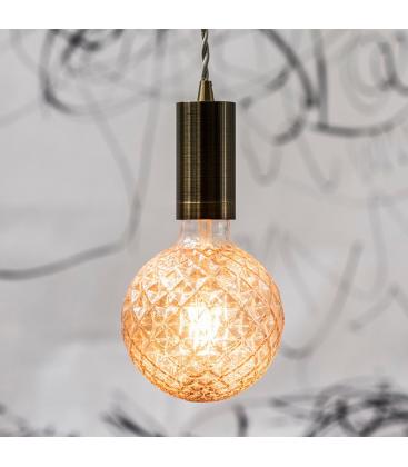 Portalampada decorativo in bronzo antico E27 Alu lungo 11709-25776