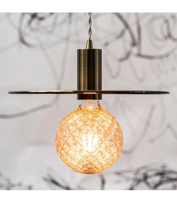Portalampada decorativo in bronzo antico E27 Alu lungo – Foto