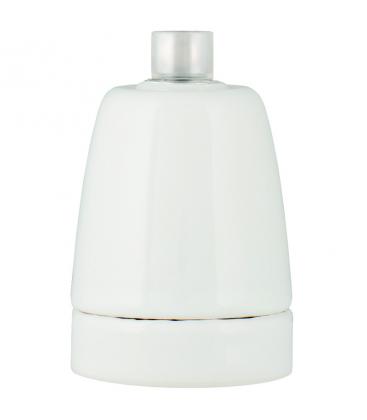 Lampe décorative en porcelaine E27 blanche 11711-25784