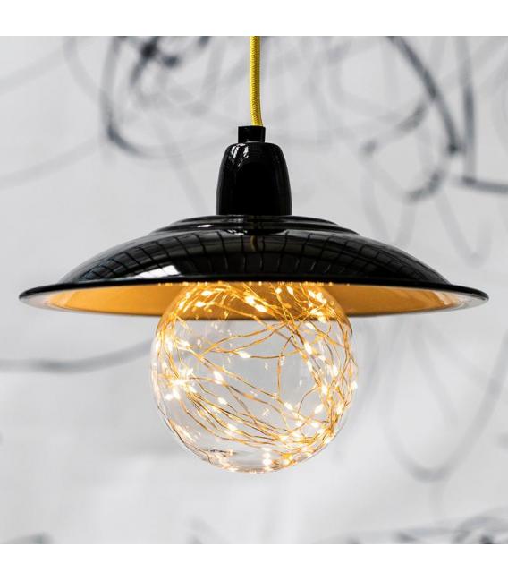 Portalámpara decorativo de porcelana E27 negro – foto
