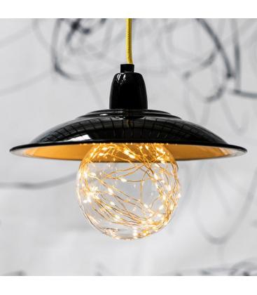 Lampe décorative en porcelaine E27 noire 11713-25800