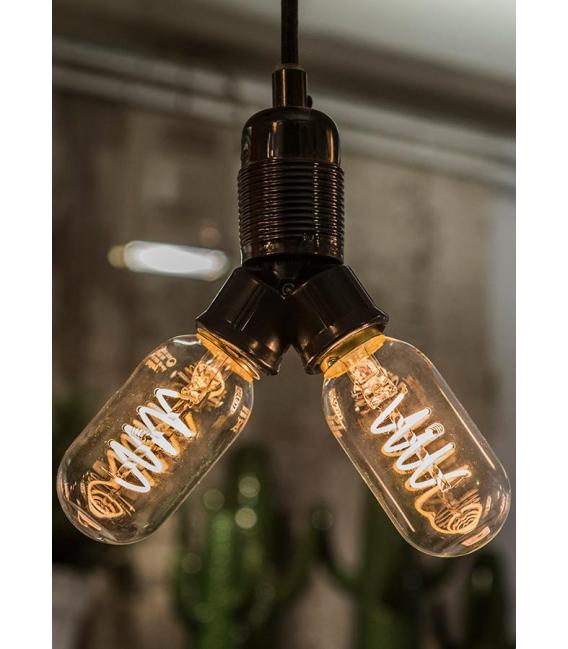 Splitter portalampada E27 2xE27 - Zoccolo nero per lampade decorative – Foto