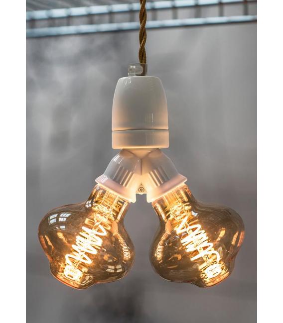 Portalámparas blanco Divisor E27 2x portalámparas decorativos – foto