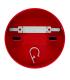 Rosetta per lampadari Smart Cup PP medium mat rosso 11725-25854