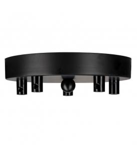 Rosette pour plafond métal noir multi cordon 5