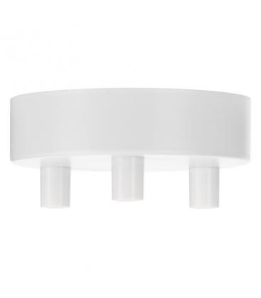 White Metal Ceiling Cup for 3 Cords Rosettes Cups 11755-26018