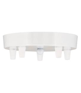 Rosette métal blanc multi cordon 5