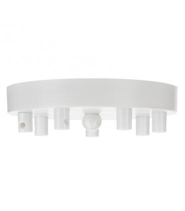 Tazza da soffitto in metallo bianco per 7 cavi multipli 11757-26023