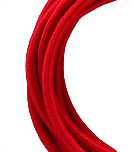 Decorative Textile Cable 2C red 3m