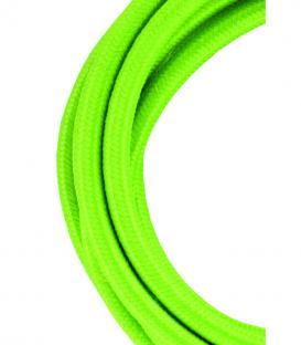 Decorative Textile Cable 2C green 3m