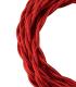 Cable textil decorativo trenzado 2C rojo metalizado 3m 11794-26110