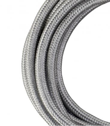 Stylish Metallic Silver Textile Cable Enhance Your Décor 11796-26116