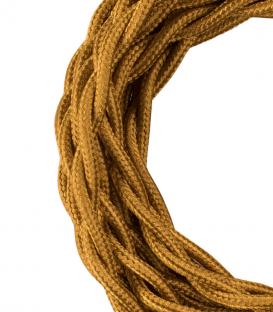 Decorative Textile Cable twisted 2C metallic gold 3m