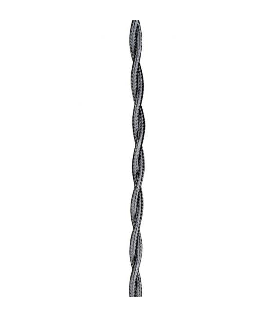 Elevate Your Space with Metallic Silver Twisted Textile Cable – photo