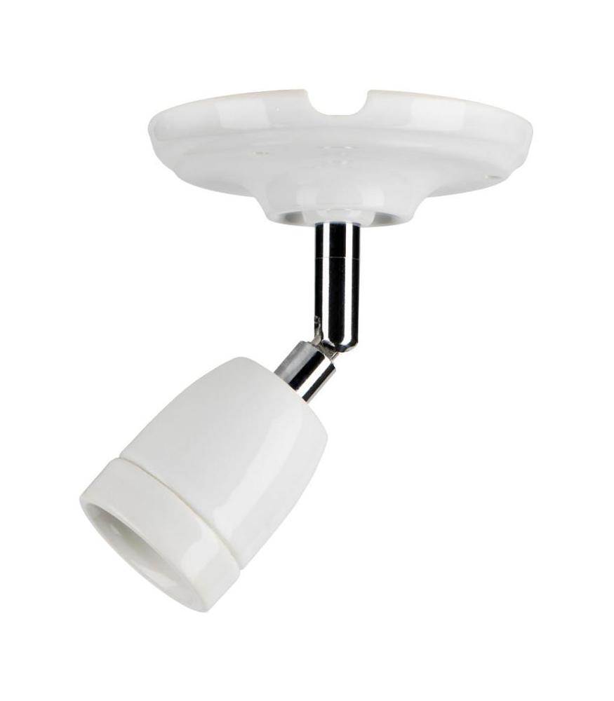 Decken Wandleuchte Porzellan E27 Weiß