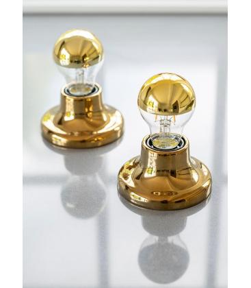 E27 Porcelain Luminaire Lampholder in Gold - Light Fixtures 11814-26169