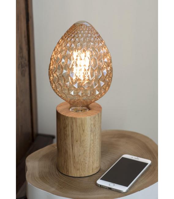Lámpara de mesa de madera E27 - Ilumina tu escritorio con elegancia – foto