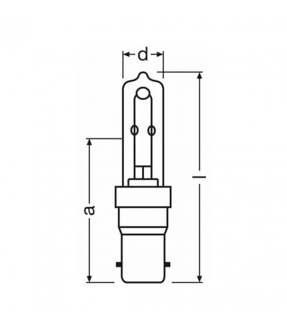 Ampoule halogène JDD 40W Ba15d Clair - 220V – Photo