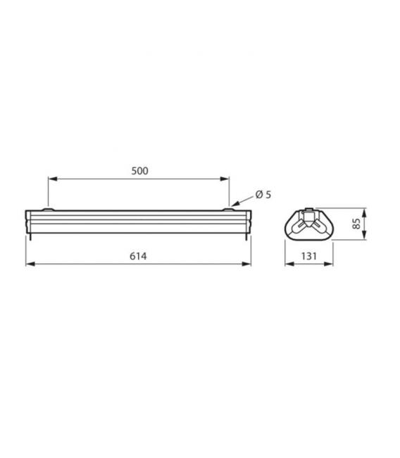 TMS030 2xT8 18W Luz de desinfección UVC – foto