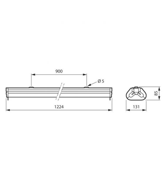 TMS030 2xT8 36W UVC Disinfection Luminaire – photo