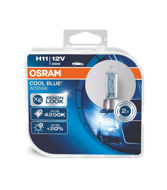 Bombilla de coche H11 55W 12V 64211 CBI Cool Blue Intense - Paquete doble – foto