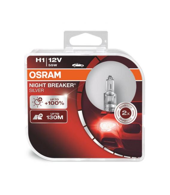 Car Bulb H1 55W 12V P14.5S Night Breaker Silver - Tuning – photo