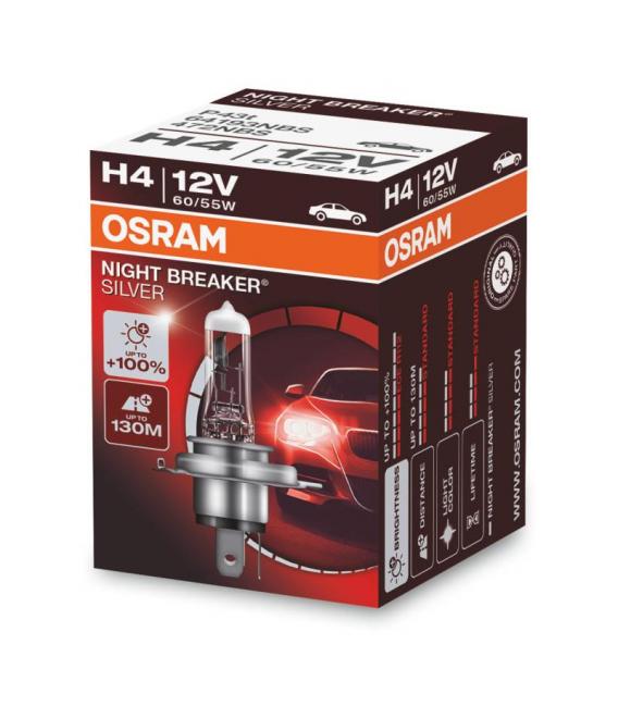 Car Bulb H4 60/55W 12V P43t Night Breaker Silver - Tuning – photo
