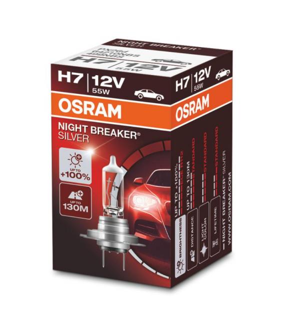 Bombilla de coche H7 55W 12V PX26D Night Breaker Plata - Tuning – foto