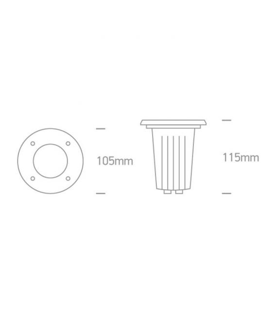 Stainless Steel GU10 IP67 Circular Outdoor Floor Luminaire – photo