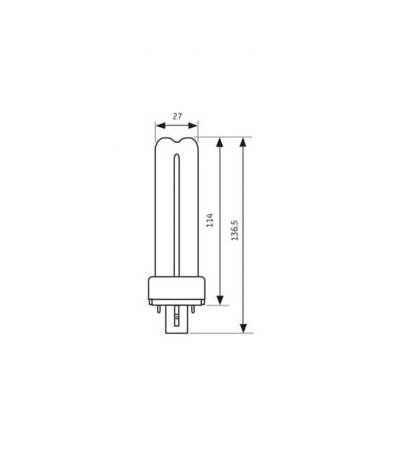 Kompakt-Energiesparlampe Biax F7W 865 - G23 2G7 – foto