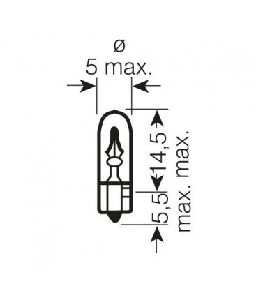 24V Truck Bulb 2741, 1.2W W2x4.6d - 1206-2836