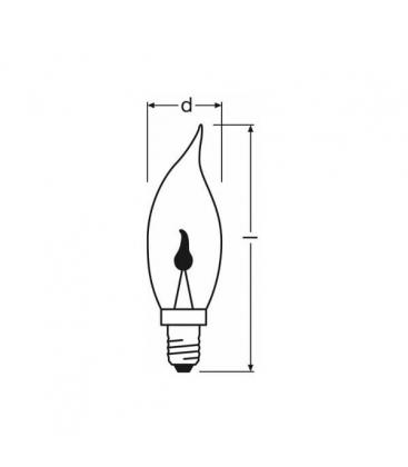 Classic Decor BA Flicker 3W E14 Ampoule à effet flamme 115-314