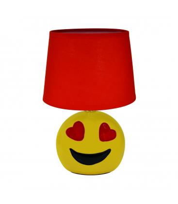 Rote EMO E14 Tischlampe Einzigartiges lustiges Smiley-Design 12027-32015