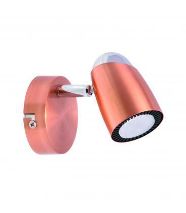 RUDA 1C Apparecchio LED 1x6W WW finitura rame cromo 12154-32134