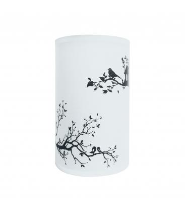 ZYTA E14 Lampe de table artistique blanche avec motif d'arbre graphique 12364-32340