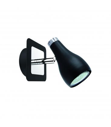 Elegante luminaria KINGA GU10 1D en acabado negro cromo 12405-32379