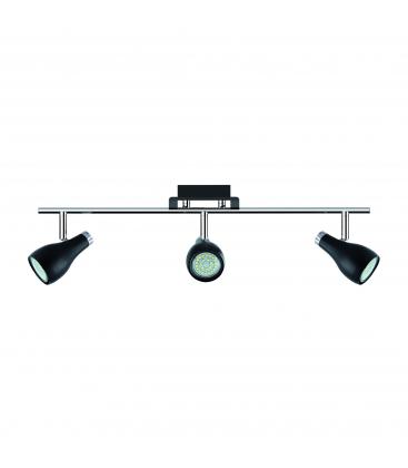 KINGA GU10 3I Luminaire en noir chrome Solution d'éclairage élégante 12407-32381