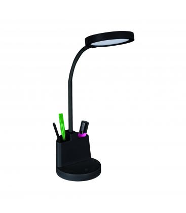 LABOR Lampe de bureau LED avec 3 niveaux luminosité et porte-crayon Noir 12741-32695