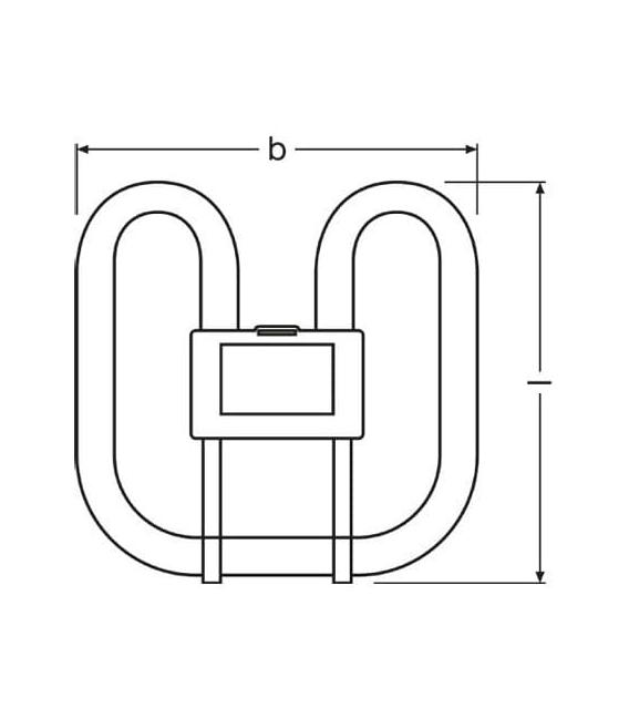 GR8 Square Compact 2D CFL 28W 835 - Lampe à économie d'énergie – Photo