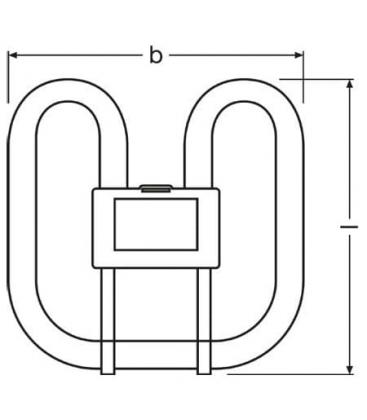 GR8 Square Compact 2D CFL 28W 835 - Energy Saving Lamp 4107-3366