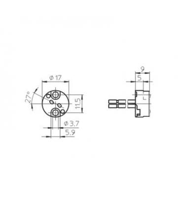 Base versatile per portalampada G4 GX5.3 G6.35 4113-3385